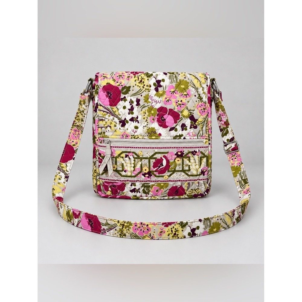 Vera Bradley Make Me Blush Quilted Mail Messenger Bag Retired Floral Cottage